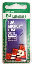 Picture of Littelfuse MIC2010VP Micro2 10 Amp Blade Fuse 32V Red (Pack of 5)