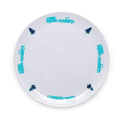 Picture of Camco 53226 Melamine Salad Plate 7-3/4" Blue Tree & Truck Pattern