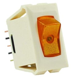 Picture of JR Products 12575 Amber/Ivory Illuminated SPST Rocker Switch 12V