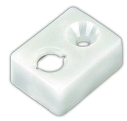 Picture of JR Products 81465 Type E Window Curtain Track End Stop White