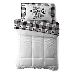 Picture of Camco 53475 RV Bunk Bed Sheet Set - Life Is Better At The Campsite Buffalo Plaid
