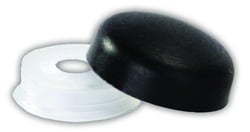 Picture of JR Products 20385 Black Round Screw Covers with Collar - 14 Pack