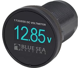 Picture of Blue Sea Systems 1733200 Mini OLED DC Voltage Meter - Blue
