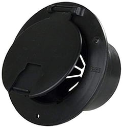 Picture of JR Products 541-3-A RV Cable Hatch Round Black with Snap Lock Door