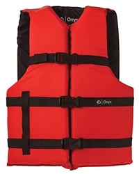 Picture of Onyx Outdoors 103000-100-004-12 Type III General Purpose Life Jacket Adult Universal Red