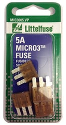Picture of Littelfuse MIC3005VP Micro3 5A Blade Fuse 32V