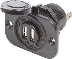 Picture of Blue Sea Systems 1016BSS Dual USB Charger Socket 12V DC Marine Grade