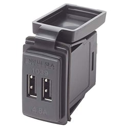 Picture of Blue Sea Systems 1039BSS Dual USB Charger Contura Switch Mount 12/24V