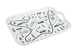 Picture of Camco 53488 Melamine RV Serving Tray with Handles, Map Design