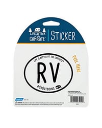 Picture of Camco 53252 Life Is Better At The Campsite White Vinyl Decal Sticker