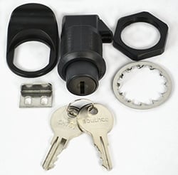 Picture of Southco 93-303 Locking Push to Close Latch Black Plastic