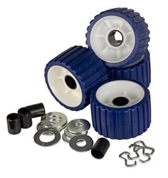 Picture of C.E. Smith 29320 Ribbed Roller Replacement Kit 4-Pack Blue 5 Inch
