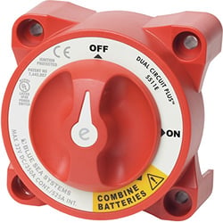 Picture of Blue Sea Systems 5511E-BSS e-Series Dual Circuit Plus Battery Switch 350A Continuous