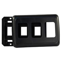 Picture of JR Products 12325 Triple Switch Base and Face Plate Black