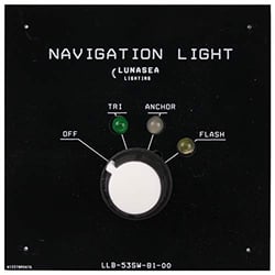 Picture of Lunasea Lighting LLB-53SW-81-00 Tri-Color Navigation Light Fixture Switch with LED Indicators