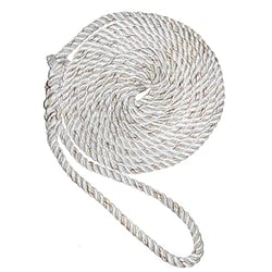 Picture of New England Ropes C6050-24-00050 Premium 3-Strand Nylon Dock Line 3/4" x 50' White
