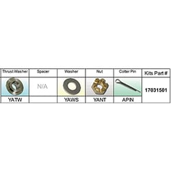 Picture of Solas 17031501 Propeller Hardware Kit for Yamaha Outboards Type A