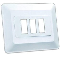Picture of JR Products 13625 Triple Switch Base and Bezel - White
