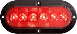 Picture of Optronics STL73RBP 6 LED Stop Turn Tail Light Red Oval Surface Mount