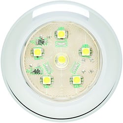 Picture of Optronics UCL60CBP 6-LED Round Utility Light Chrome Trim Clear Lens