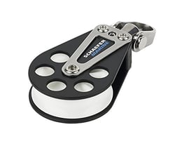 Picture of Schaefer Marine 504-05 Single Block 51mm Sheave Aluminum Cheeks Delrin Bearing