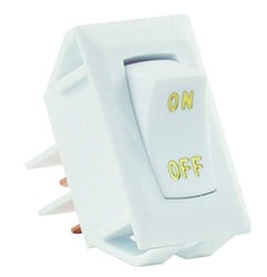 Picture of JR Products 12585 12V On/Off Rocker Switch White Labeled