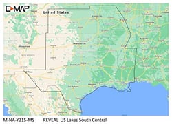 Picture of C-Map M-NA-Y215-MS US Lakes South Central REVEAL Inland Chart