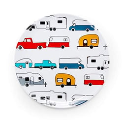 Picture of Camco 53223 Melamine Salad Plate 7-3/4" RV Truck Pattern Dishware