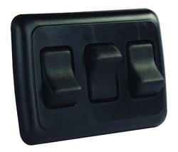 Picture of JR Products 12245 Triple Rocker Switch Assembly Black