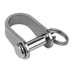 Picture of Schaefer Marine 93-33 Stamped D Shackle 1/4 Inch Stainless Steel