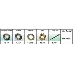 Picture of Solas 17035501 Propeller Hardware Kit for Yamaha Outboards Type D/E