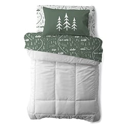 Picture of Camco 53477 RV Bunk Bed Sheet Set Life Is Better At The Campsite Green Map Design