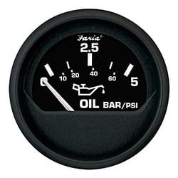 Picture of Faria Instruments 12805 Euro Black 2" Oil Pressure Gauge Metric 5 Bar