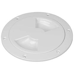 Picture of Sea-Dog Line 336360-1 Quarter-Turn Deck Plate with Internal Collar White