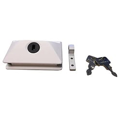 Picture of Southco MG-01-110-70 Marine Entry Door Lock with Key - White Right Swing