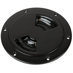 Picture of Sea-Dog Line 336155-1 Quarter-Turn Deck Plate 5-1/2 Inch Smooth Black