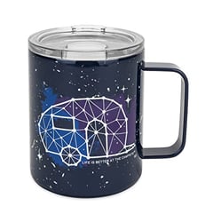 Picture of Camco 53310 Stainless Steel Insulated Mug with Slider Lid, Navy Blue, 14oz