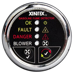 Picture of Fireboy G-1CB-R Gasoline Fume Detector 1-Channel with Blower Control 12V Chrome