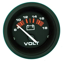 Picture of Seastar Solutions 57901P Amega 2 Inch Voltmeter 8-18 VDC Marine Gauge
