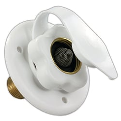 Picture of JR Products 160-85-A-26-A Polar White City Water Flange With 1/2" Mpt