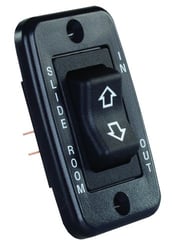 Picture of JR Products 12355 Low Profile Momentary Rocker Switch Black