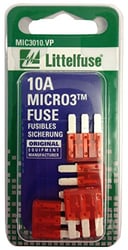Picture of Littelfuse MIC3010VP Micro3 10A Automotive Blade Fuse
