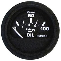 Picture of Faria Instruments 12845 Euro Black 2" Oil Pressure Gauge 100 PSI