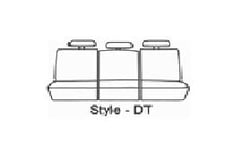 Picture of Covercraft SS3477PCCT Polycotton SeatSaver Custom Front Row Seat Covers Misty Grey