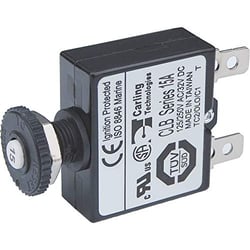Picture of Blue Sea Systems 7056BSS 15A Push Button Circuit Breaker 32V DC