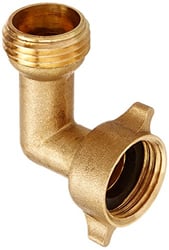 Picture of Camco 22504 90 Degree Hose Elbow with Gripper - Brass Garden Hose Fitting