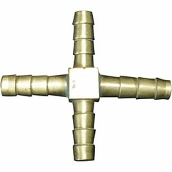 Picture of Helix Racing Products 0533460 Brass 4-Way Hose Splicer 1/4 Inch