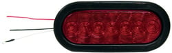 Picture of Peterson Fluid V821KR-7 Piranha Red 3" LED Oval Stop Turn Tail Light Kit