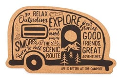 Picture of Camco 53386 Life Is Better At The Campsite Cork Trivet RV-Shaped Heat Resistant