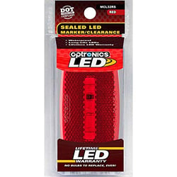 Picture of Optronics MCL32RS LED Oval Marker Light Red with Reflex Lens